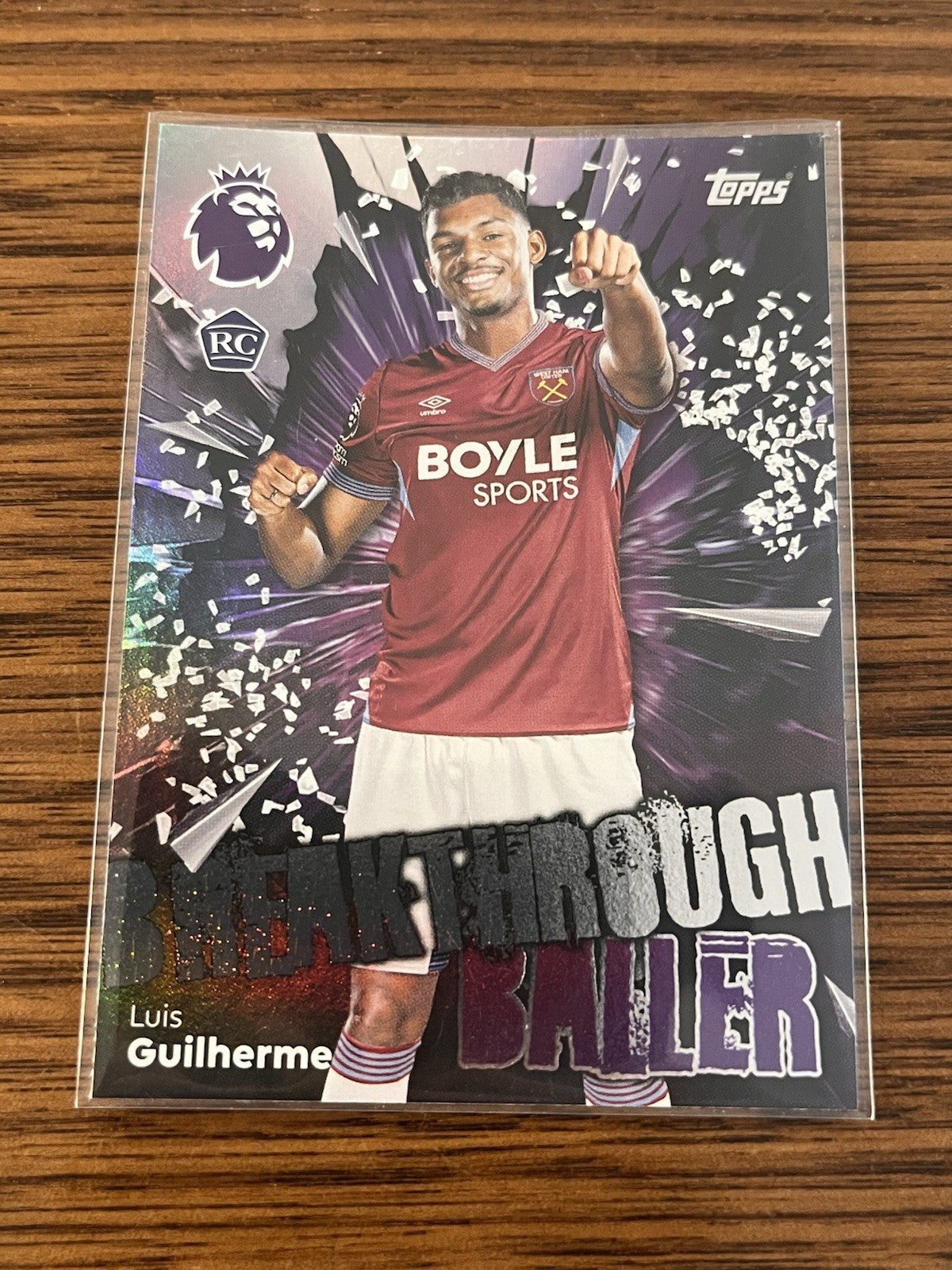 Topps Premier League 2025/26 Breakthrough Baller Luis Guilherme RC 2881