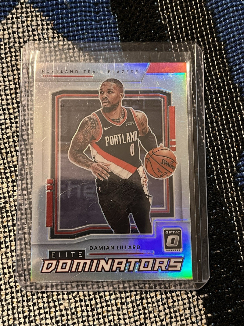 Panini Damian Lillard Elite Dominators Prizm Donruss Optic 2021 22 No. 90