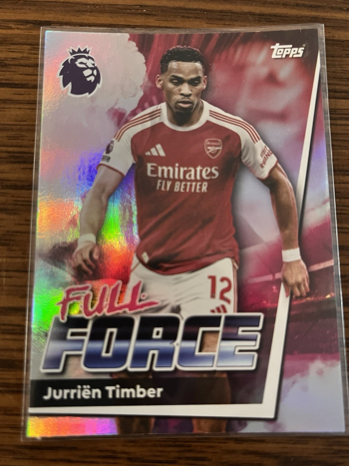 Topps Premier League 2025/26 Full Force Jurrien Timber Arsenal 17 Insert1