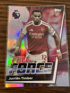 Topps Premier League 2025/26 Full Force Jurrien Timber Arsenal 17 Insert1