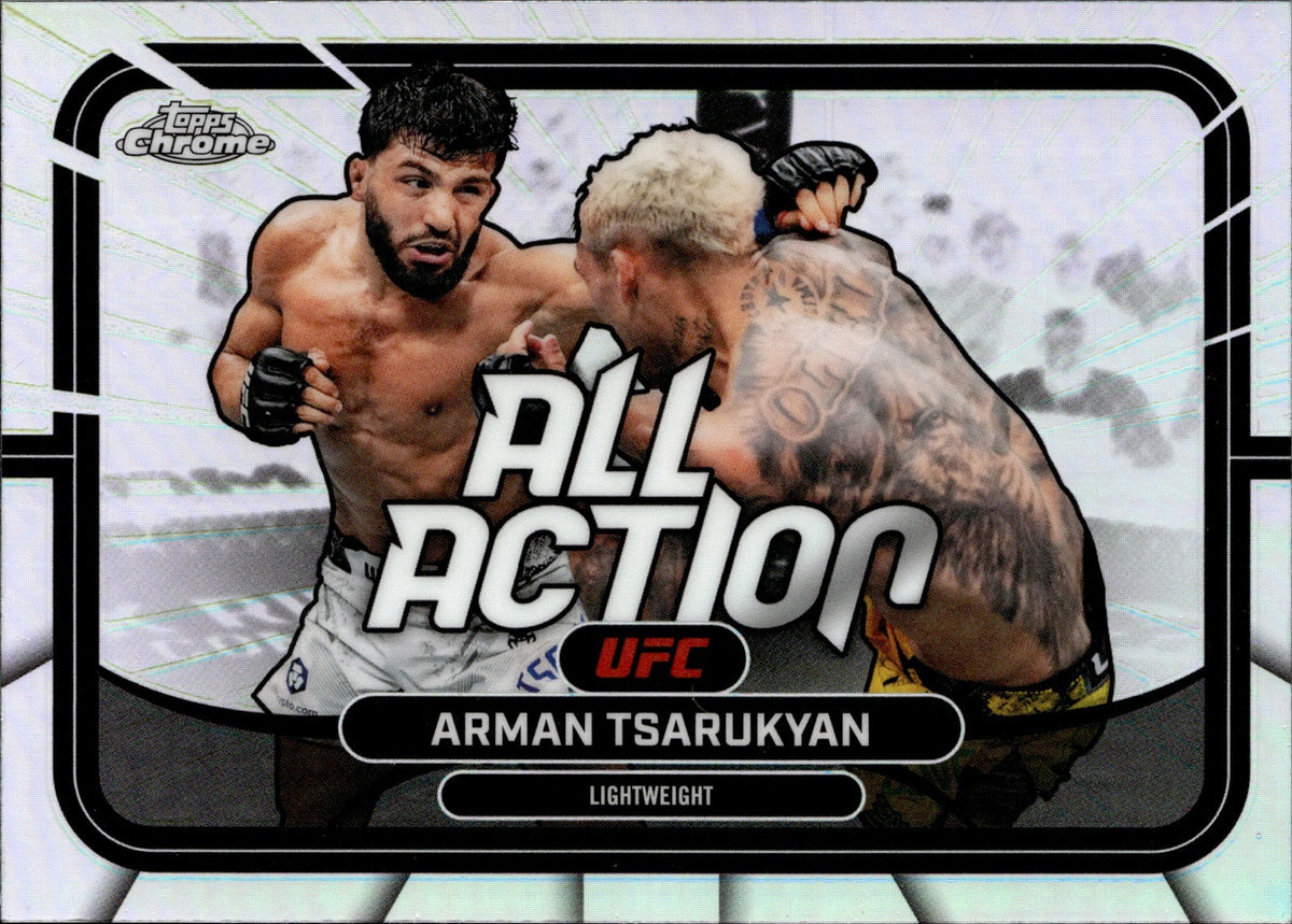 Arman Tsarukyan All Action Refractor AA 23 Topps Chrome UFC   NM0
