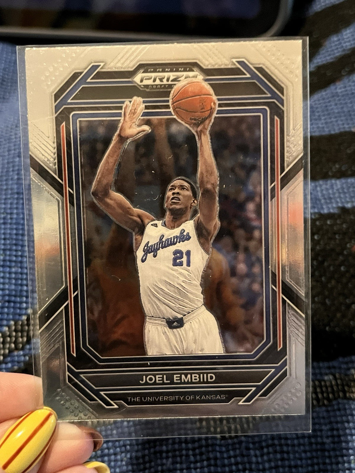 Panini 2023 Prizm Draft Picks Joel Embiid Base Kansas Jayhawks No. 52 NCAA1