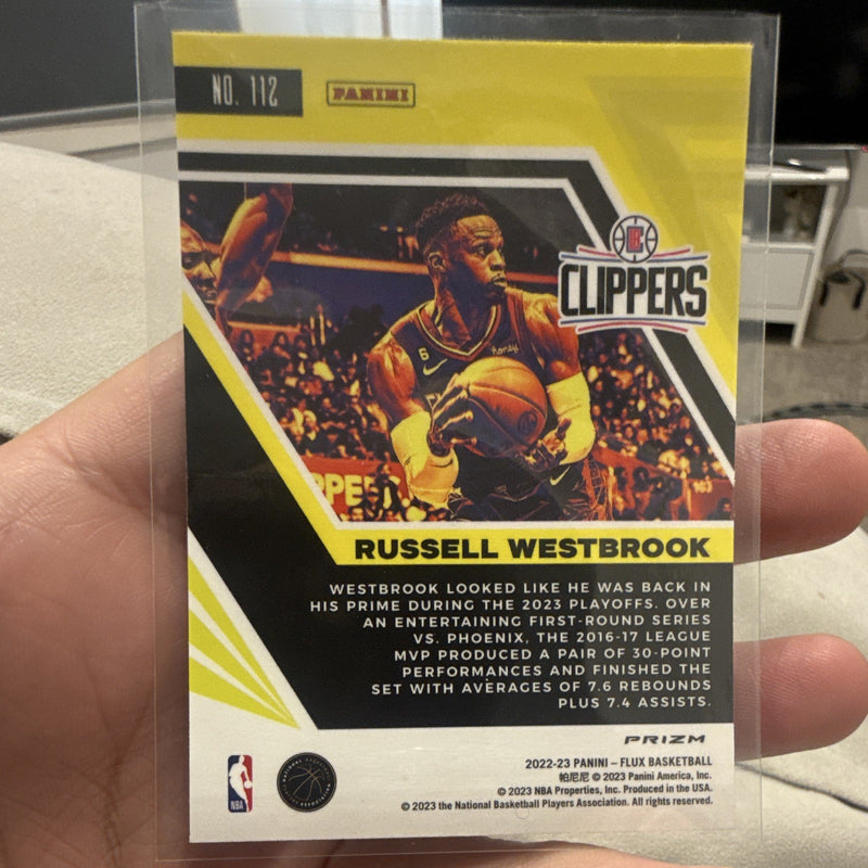 Panini 2022 23 Flux Basketball Russell Westbrook Parallel LA Clippers 1121