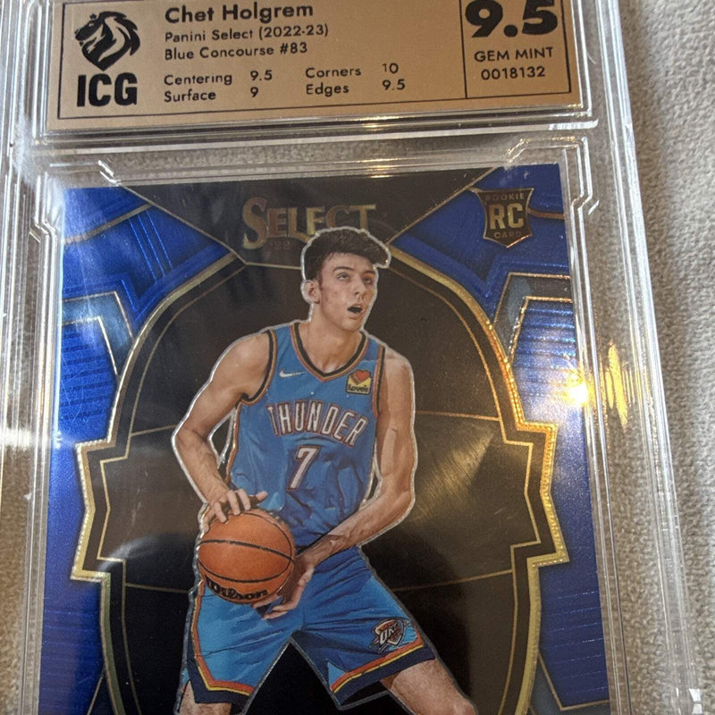 Chet Holmgren 2022 23 Panini Select Blue Concourse #83 RC ICG 9.52