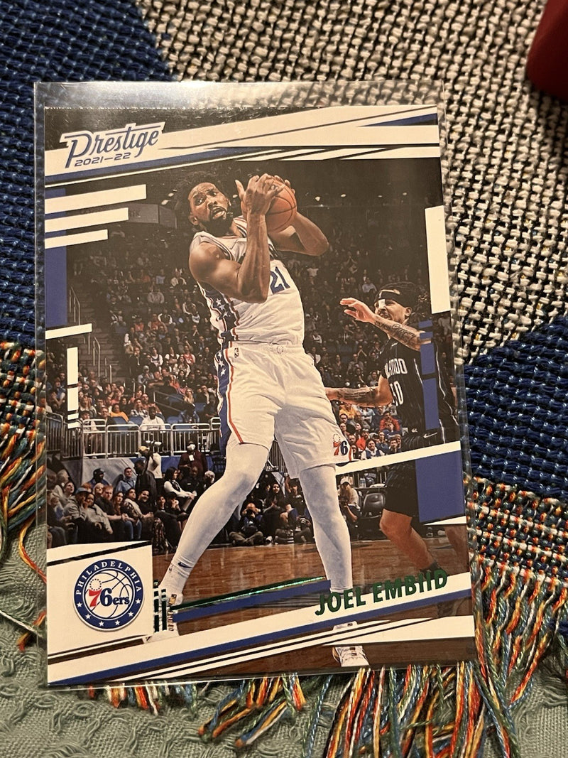 Panini 2021 22 Chronicles Prestige Basketball Joel Embiid Base Set #72 76ers1