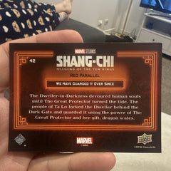 Upper Deck Marvel Studios Shang Chi #42 Red Parallel Dweller in Darkness1