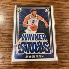 Panini Jayson Tatum Winner Stays Insert Donruss Optic 2024 25 No.2 Celtics0