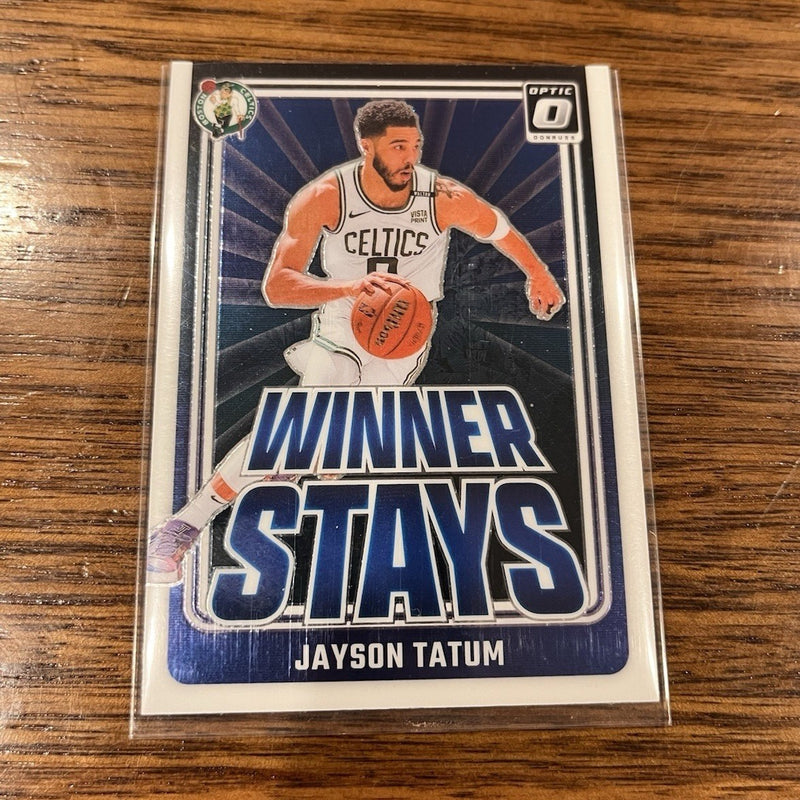 Panini Jayson Tatum Winner Stays Insert Donruss Optic 2024 25 No.2 Celtics0