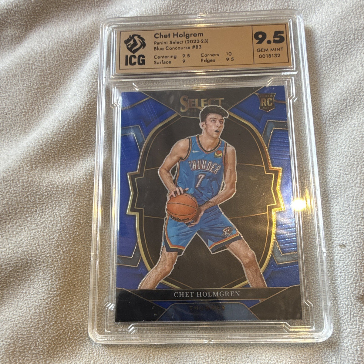 Chet Holmgren 2022-23 Panini Select Blue Concourse #83 RC ICG 9.50