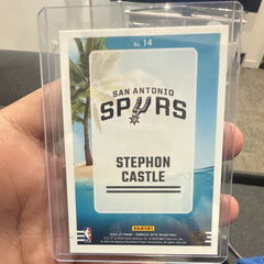 Panini 2024 25 Donruss Optic Stephon Castle Splash! #14 RC Spurs Insert1