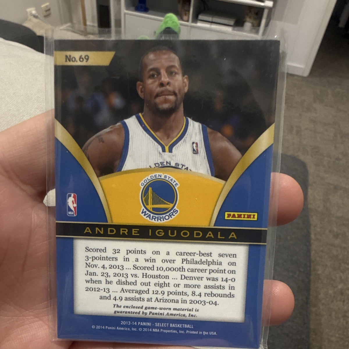 2013 14 Panini Select Basketball Andre Iguodala Select Swatches No.69 Warriors1