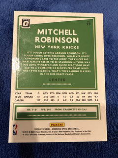 Panini Donruss Optic 2020 21 Mitchell Robinson Base Set #99 New York Knicks2