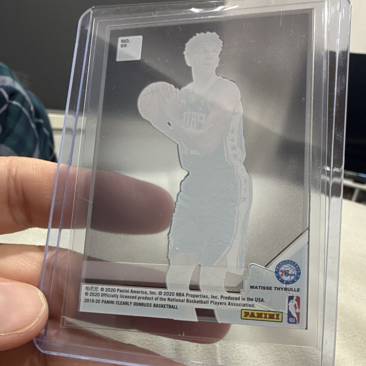 Panini Clearly Donruss 2019-20 Rated Rookie Matisse Thybulle 89 76ers1