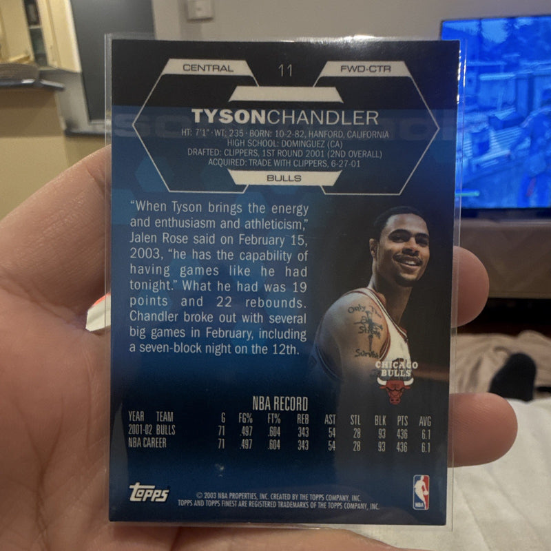 Topps Finest 2002 03 Tyson Chandler Center Forward Insert #11 Chicago Bulls1