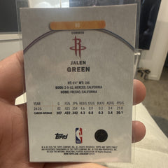 Topps Finest Jalen Green Base Houston Rockets #90 NBA 24-25 Basketball1