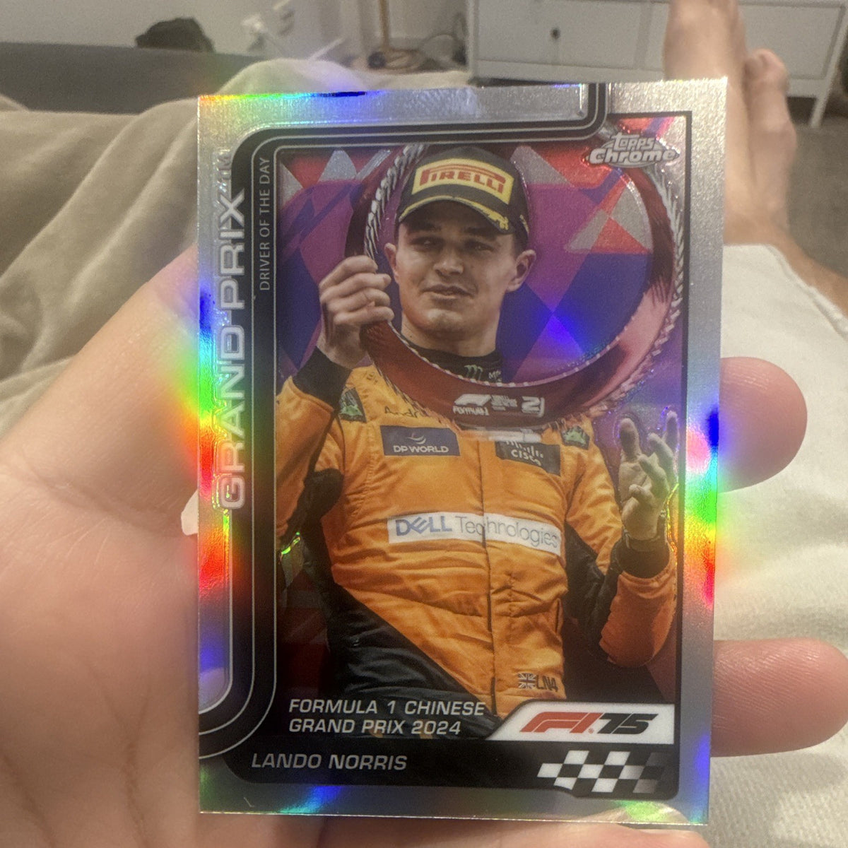 Topps Chrome Formula 1 Lando Norris Driver of the Day Refractor 1260