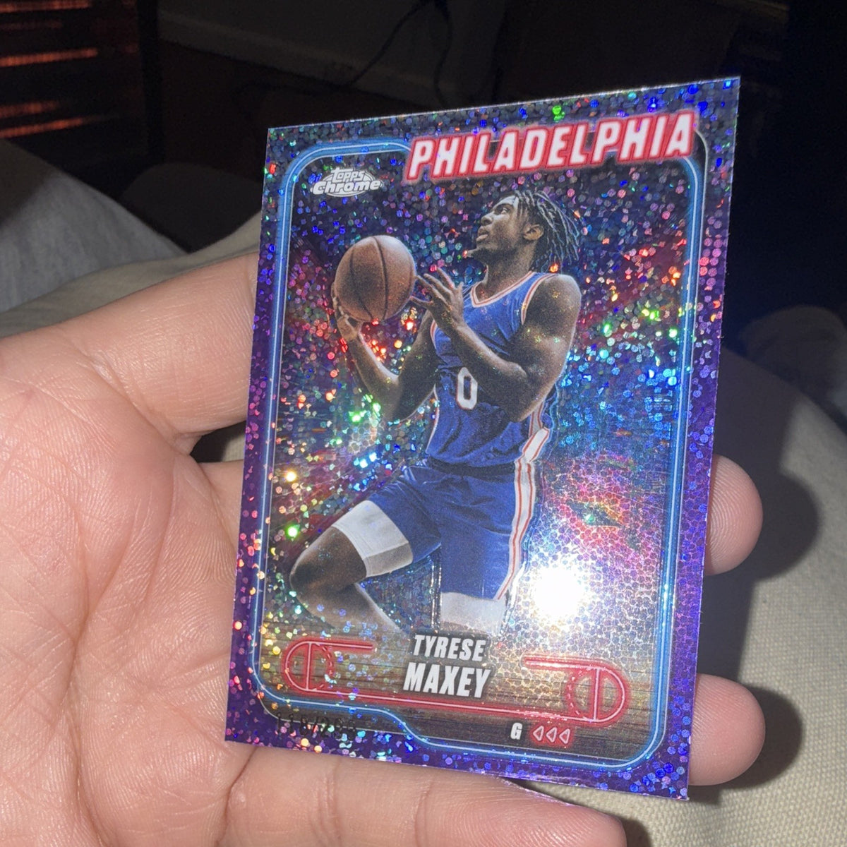 Topps Chrome Tyrese Maxey Hologram Philadelphia 76ers NBA #401