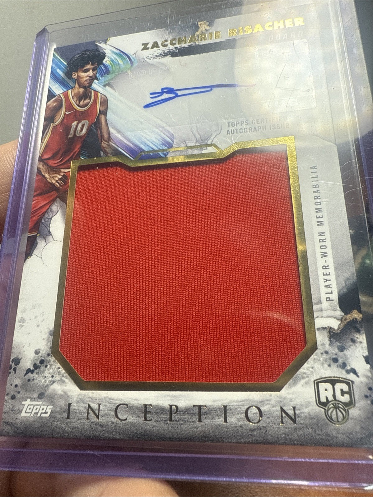 2024 25 Topps Inception Zaccharie Risacher Rookie Jumbo Relic Auto RJR ZR1
