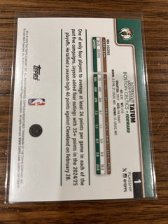 Topps Chrome Jayson Tatum Base Boston Celtics #1 2024 25 NBA2