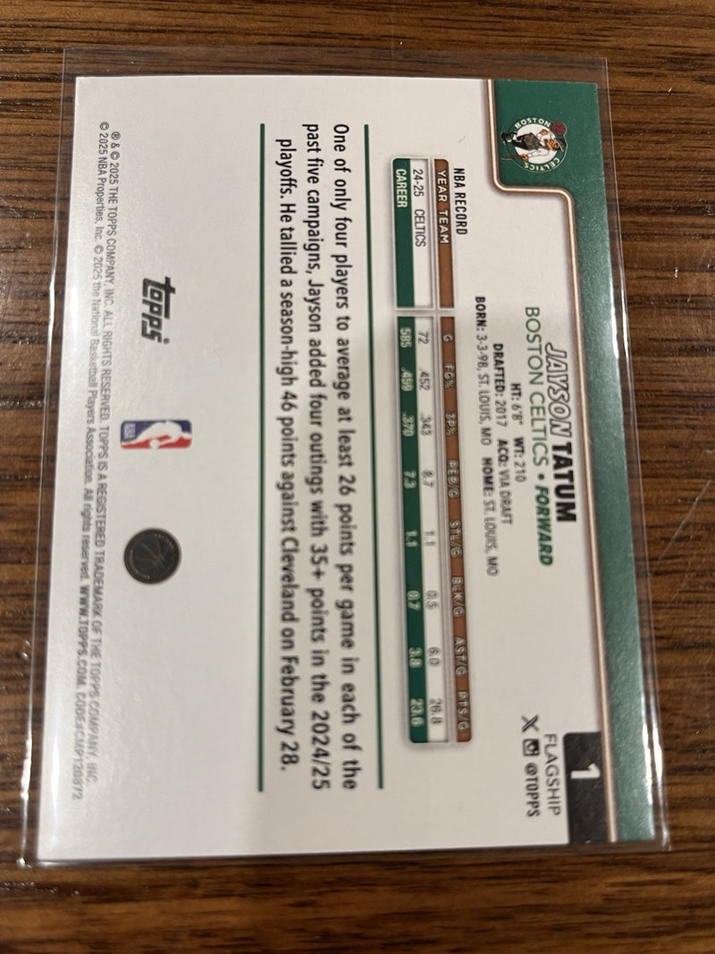 Topps Chrome Jayson Tatum Base Boston Celtics #1 2024 25 NBA2