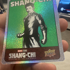 Upper Deck Marvel (MCU) Spectromatic Stickers Shang Chi Green Parallel SS 293