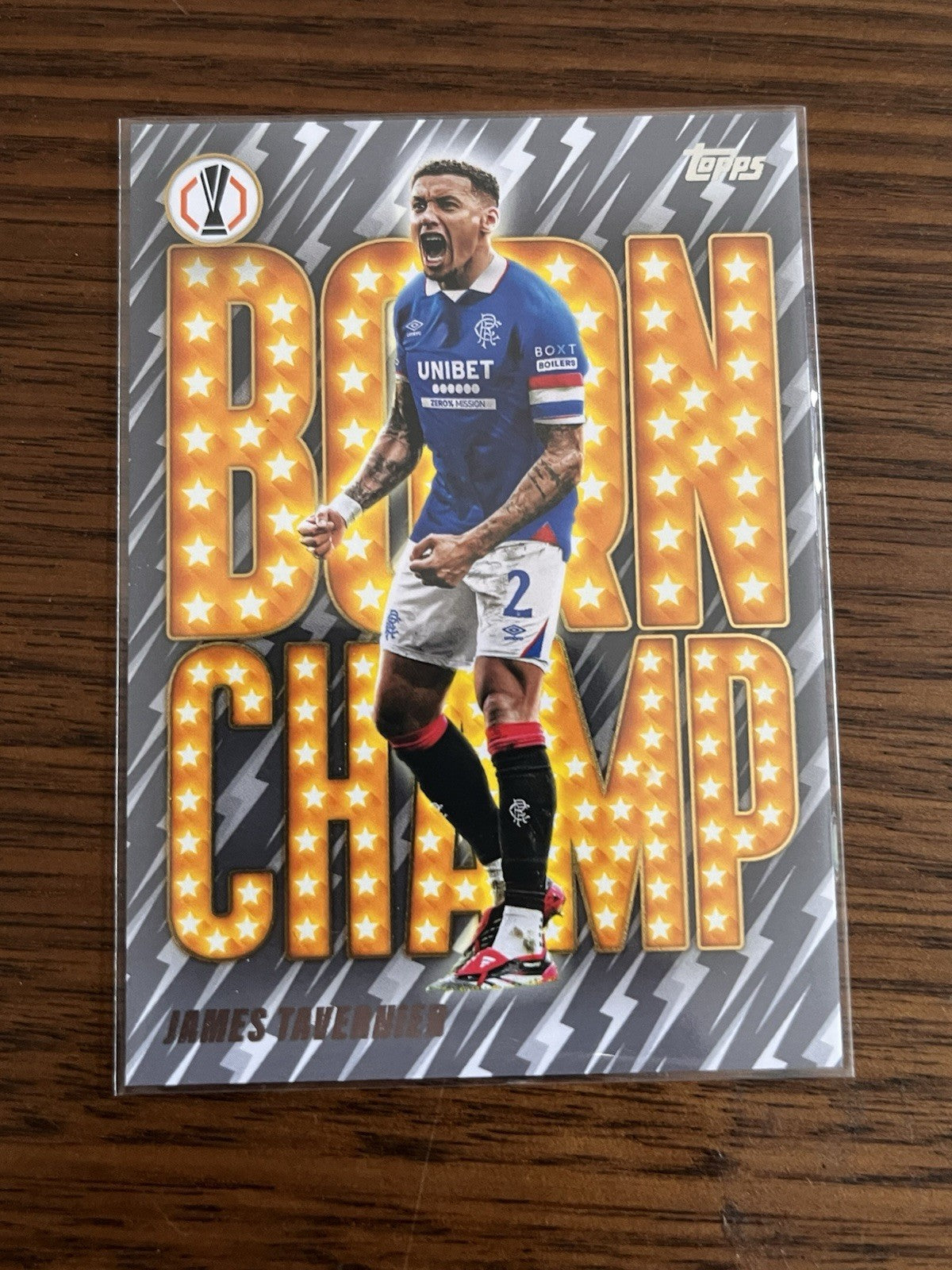 Topps James Tavernier Born Champ BC 15 Rangers F.C. UEFA Europa League1