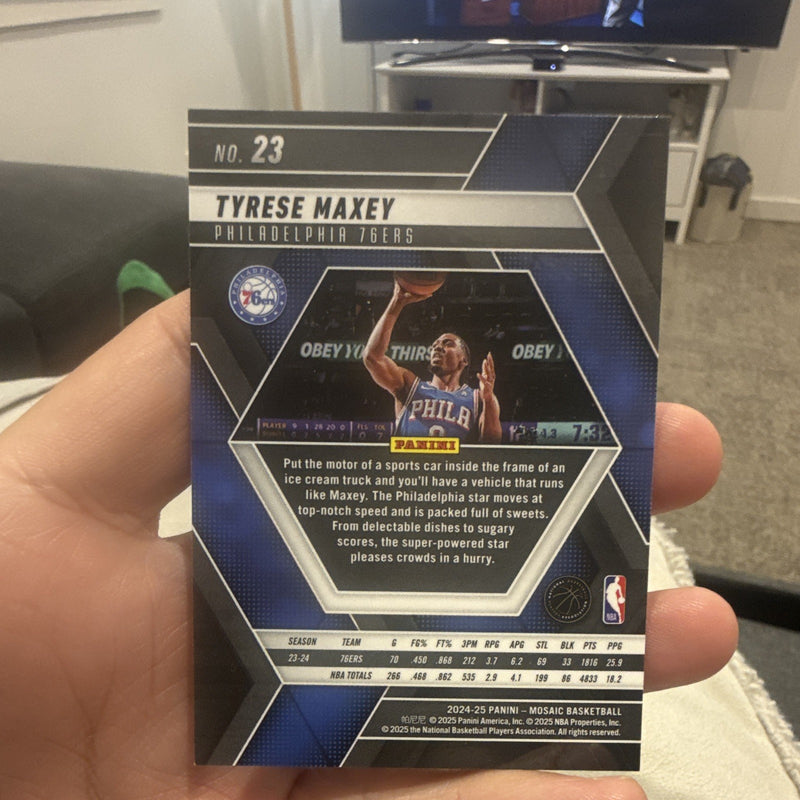 Panini 2024 25 Mosaic Basketball Tyrese Maxey Base Set Philadelphia 76ers #231
