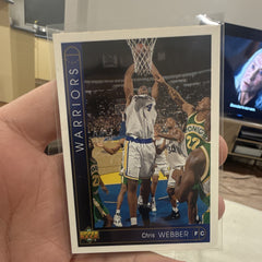 Upper Deck 1993 94 Chris Webber Rookie Golden State Warriors #311 NBA Card0
