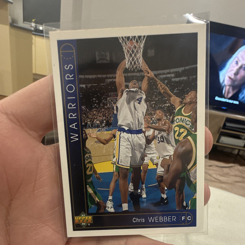 Upper Deck 1993 94 Chris Webber Rookie Golden State Warriors #311 NBA Card0