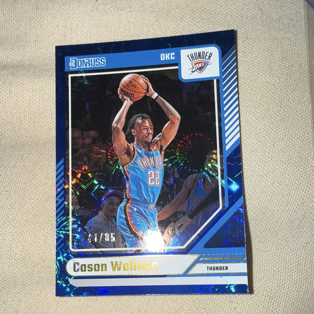 Panini Donruss Basketball Cason Wallace #105 OKC Thunder Serial #/85 2024-253