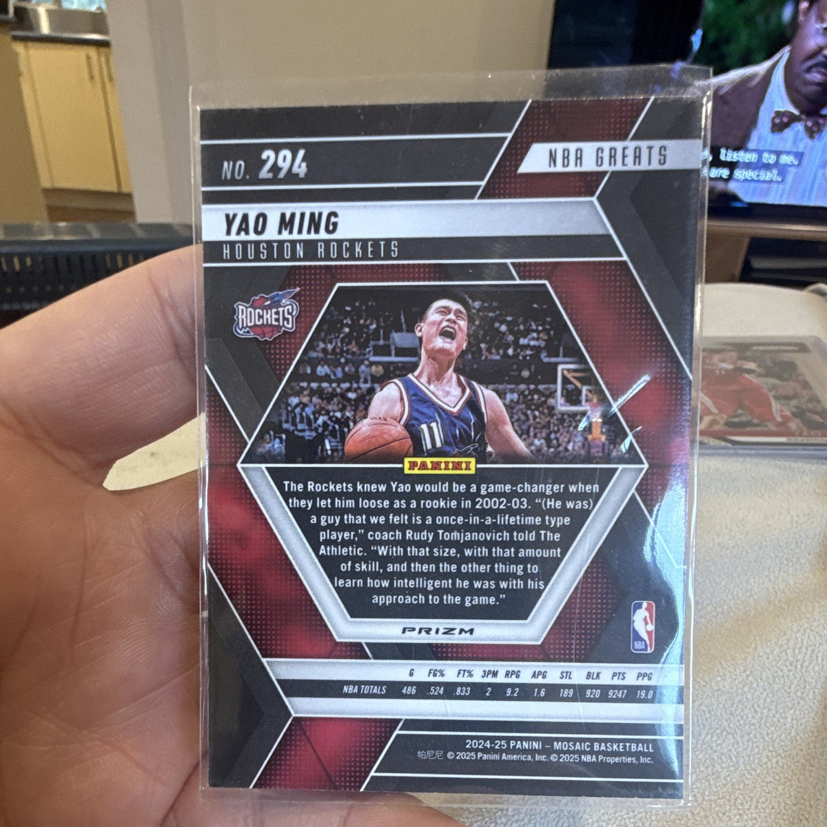 Panini Mosaic 2024 25 NBA Greats #294 Yao Ming Houston Rockets1
