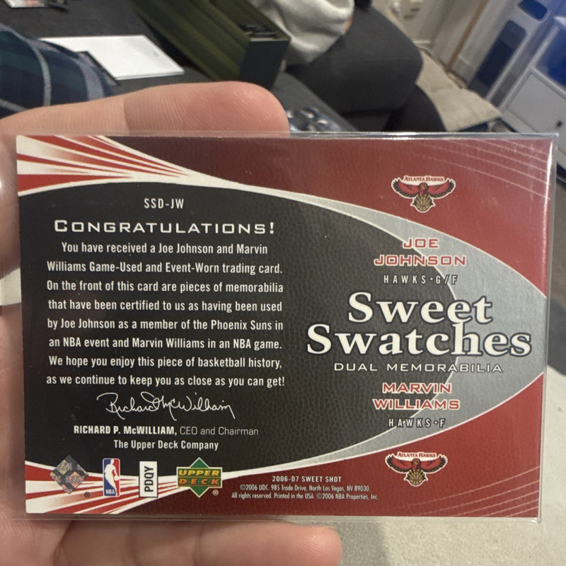 Upper Deck Sweet Shot Sweet Swatches Dual Memo SSD JW 046/1991