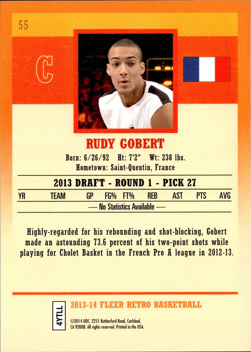 Rudy Gobert Base Fleer Retro 55 NM1