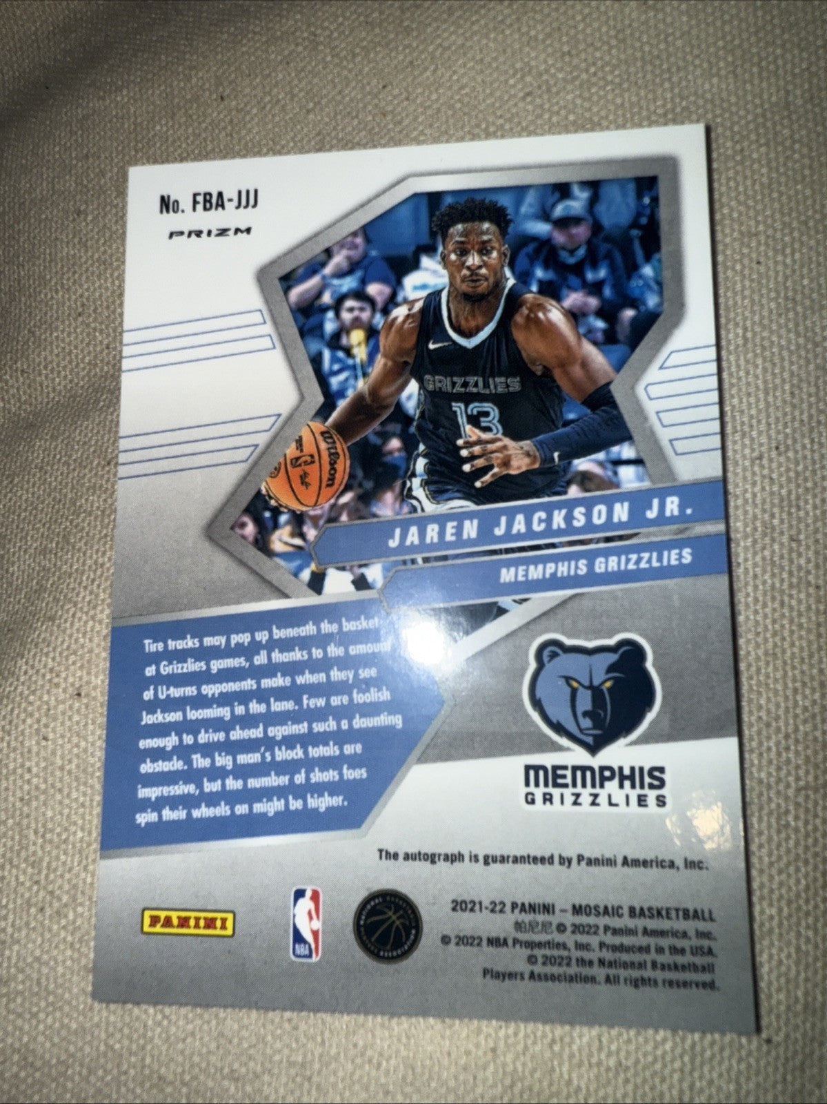Jaren Jackson JR. Fast Break Autograph3