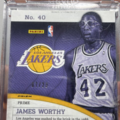 Panini James Worthy Prime Prizm Auto Patch Lakers #40 07/20 Select 13 141