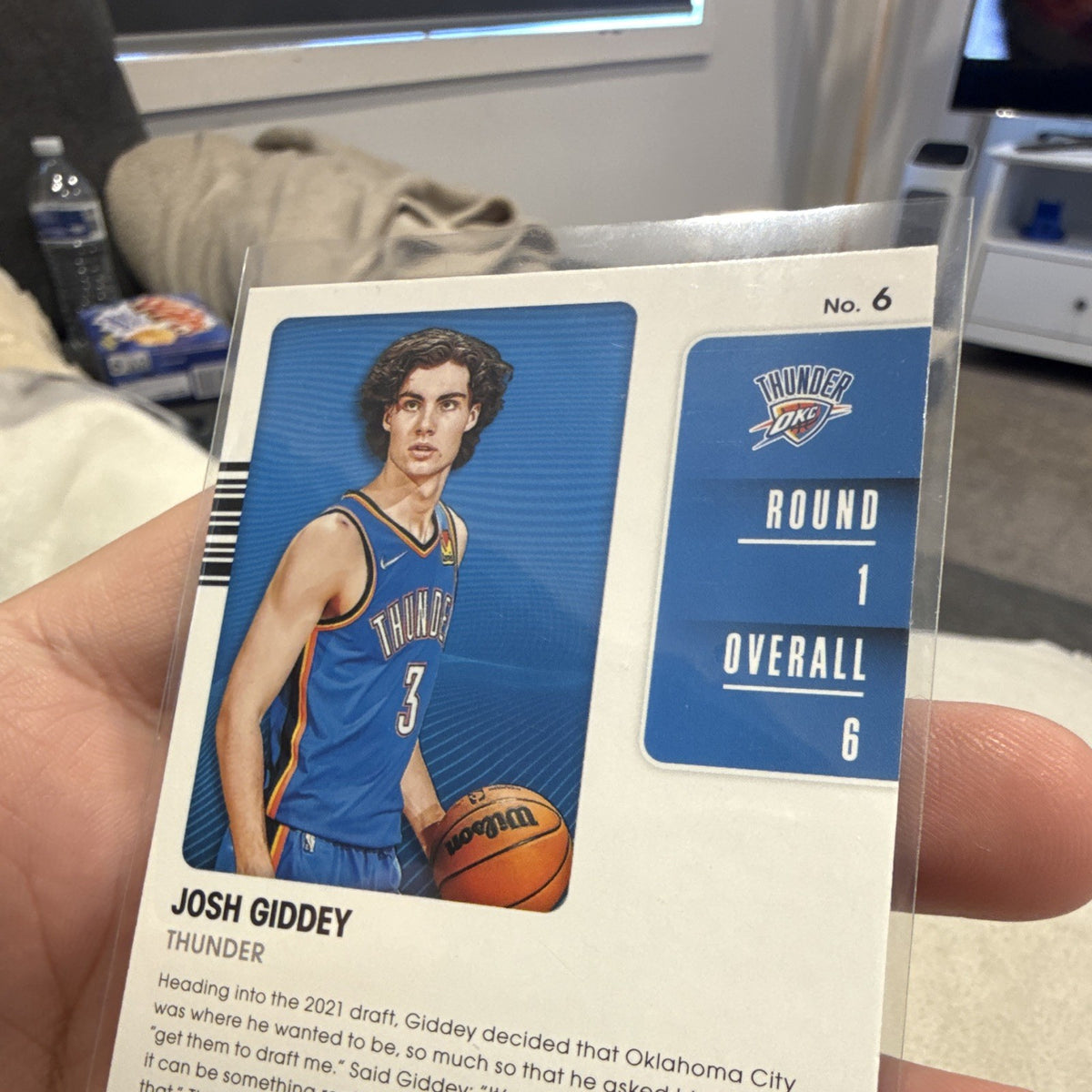 Panini Josh Giddey Rookie 2021 22 Contenders 2021 Draft Class #6 OKC3