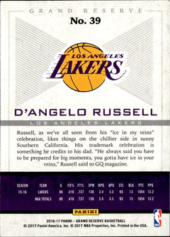D'Angelo Russell Base Panini Grand Reserve 39 NM1