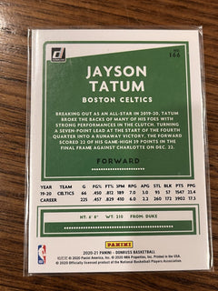 Panini 2020 21 Donruss Basketball Jayson Tatum Base Set #166 Celtics2