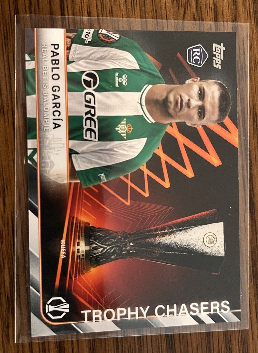 Pablo García Trophy Chasers Topps UEFA Europa League RC Insert TC 35 Betis0