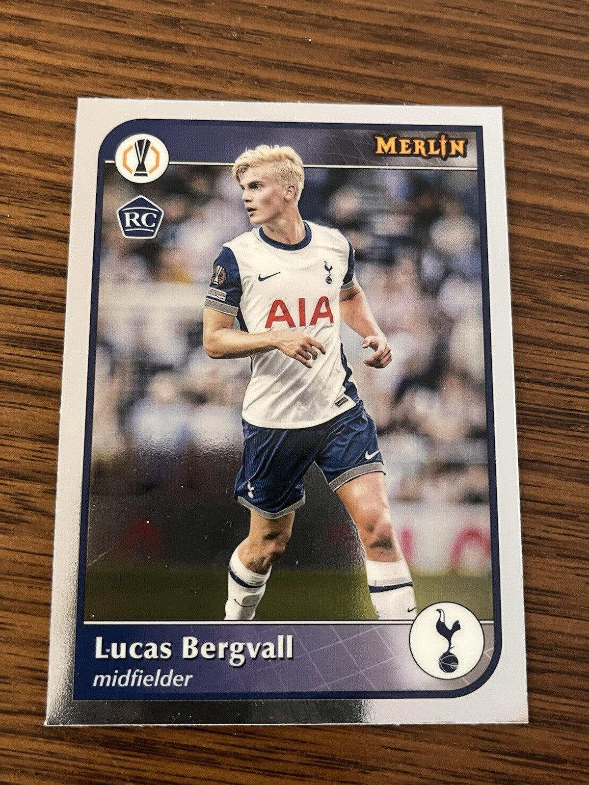 Topps Merlin Collections Lucas Bergvall Rookie #55 Tottenham UEFA Europa 2024 251