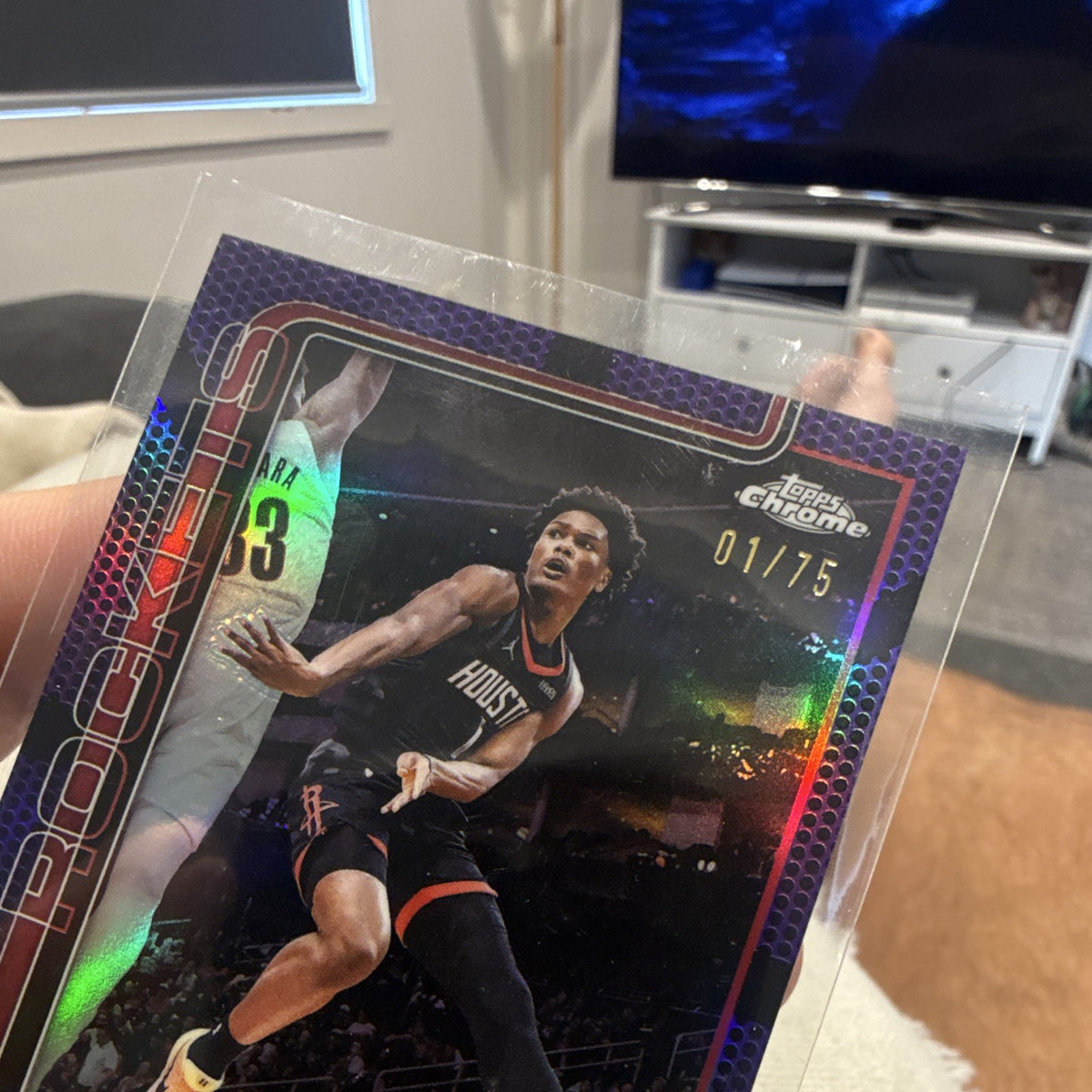 Topps Chrome Amen Thompson 2024 25 Rookie Houston Rockets #44 01/752