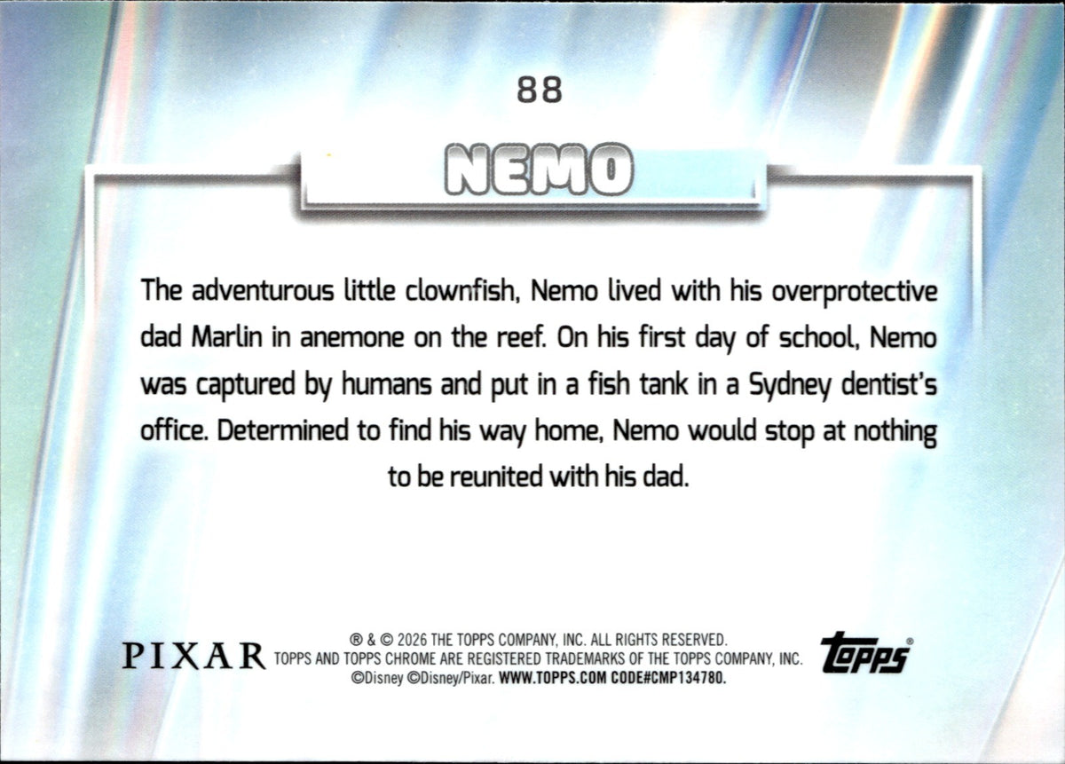 Nemo Base Topps Chrome Disney 88 NM1