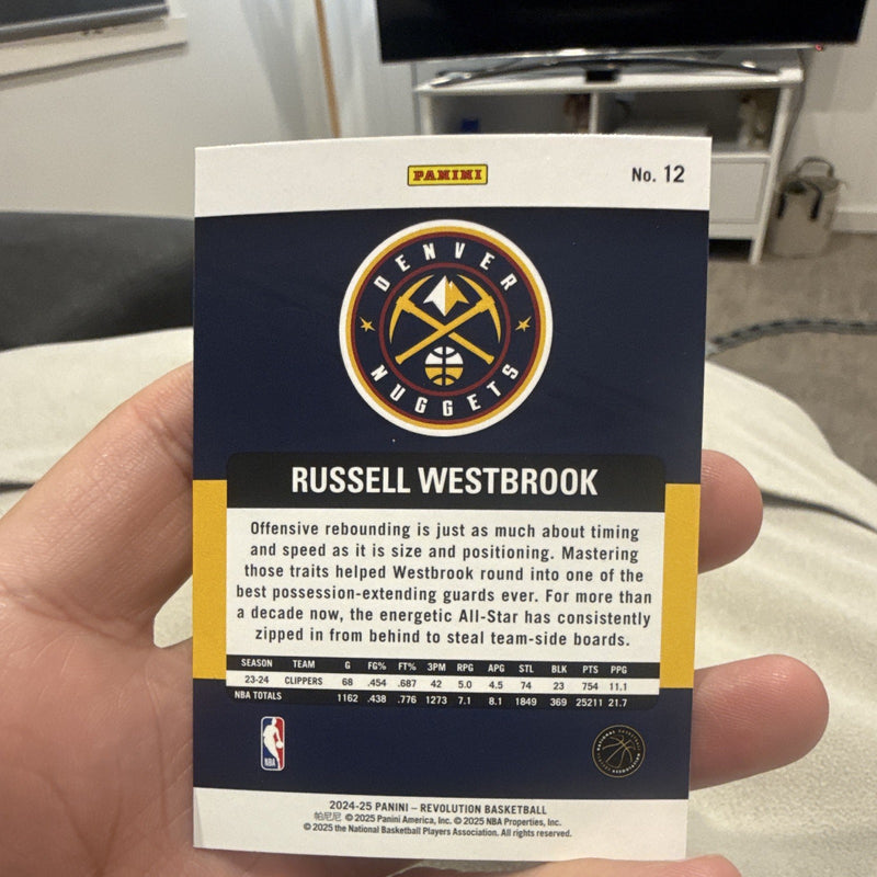 Panini Russell Westbrook Insert 2024 25 Revolution Basketball Denver Nuggets #121