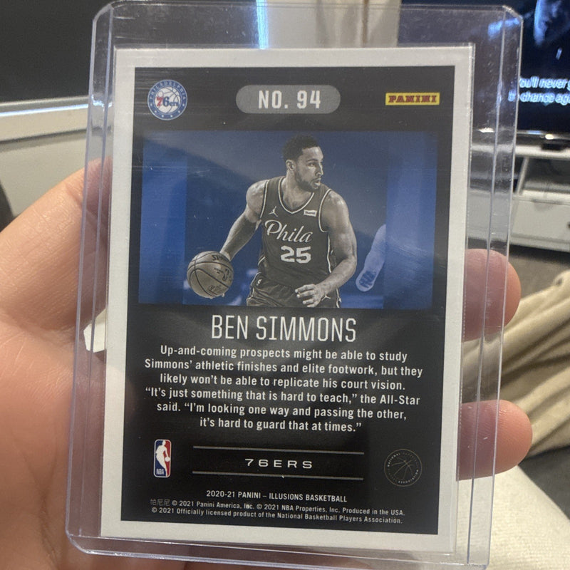 Panini 2020 21 Illusions Ben Simmons Parallel/Variety 94 Philadelphia 76ers1