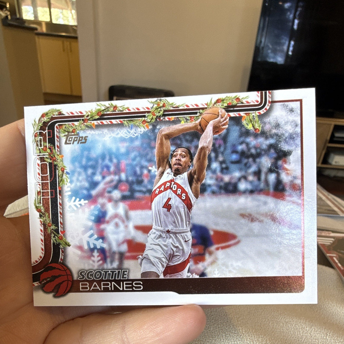 Scottie Barnes Insert Topps Holiday H25 Toronto Raptors 2024 25 NBA0