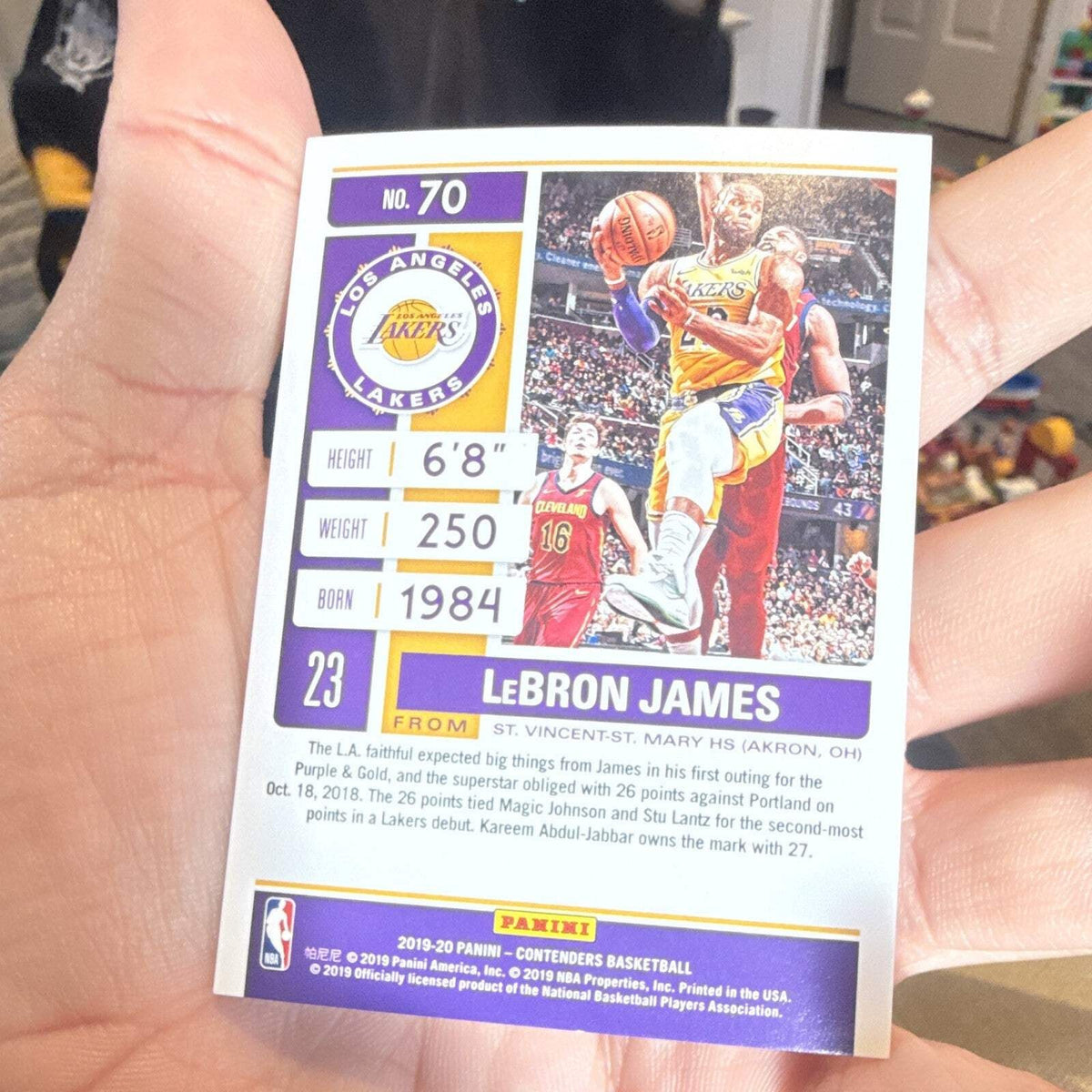Panini Contenders 2019 20 LeBron James Lakers Playoff Ticket #70 /1993