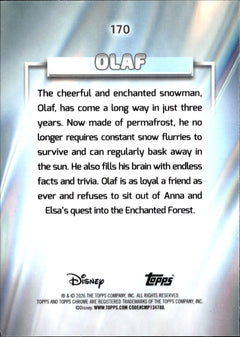 Olaf Base Topps Chrome Disney 170 NM1