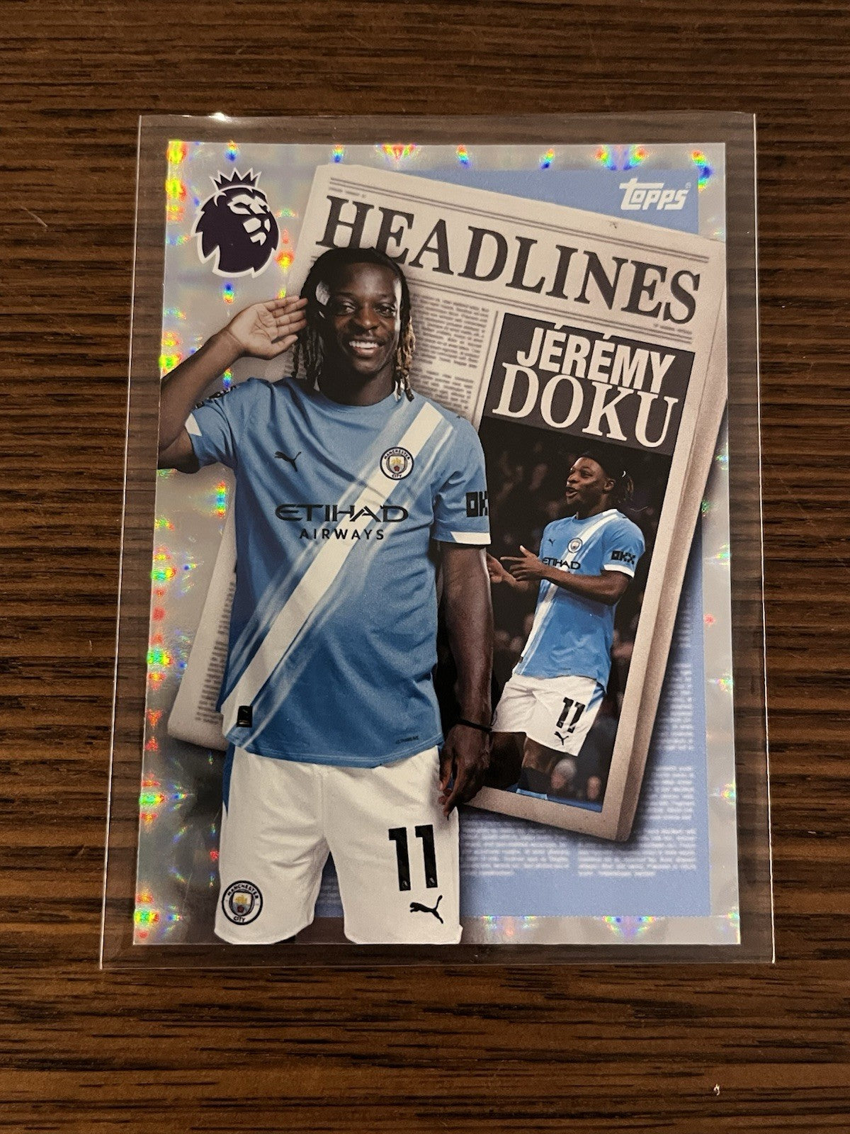 Jérémy Doku Headlines Parallel Topps Premier League Manchester City 447 2025/260