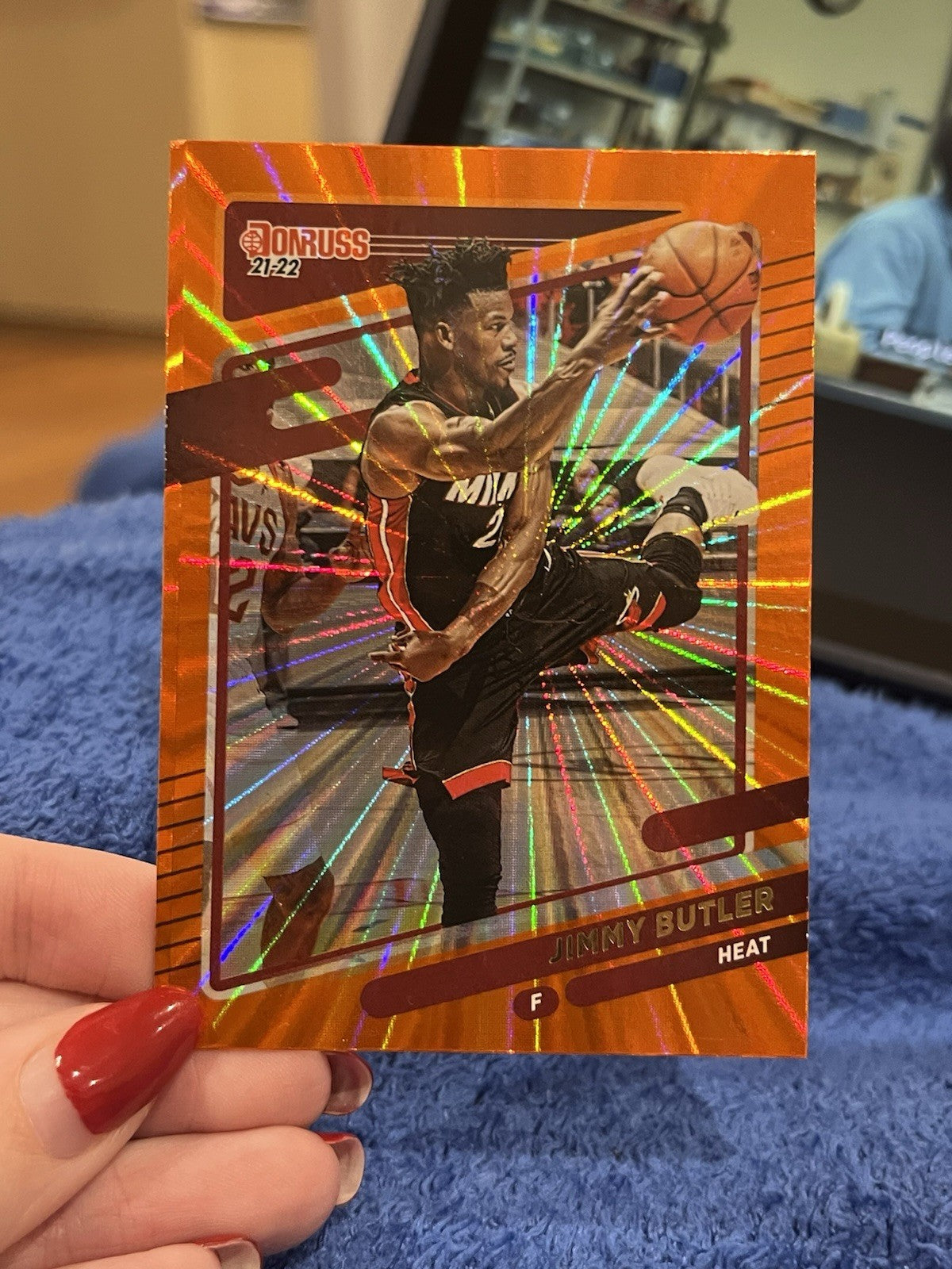 Jimmy Butler Orange Laser 2021 22 Panini Donruss Basketball Miami Heat #950