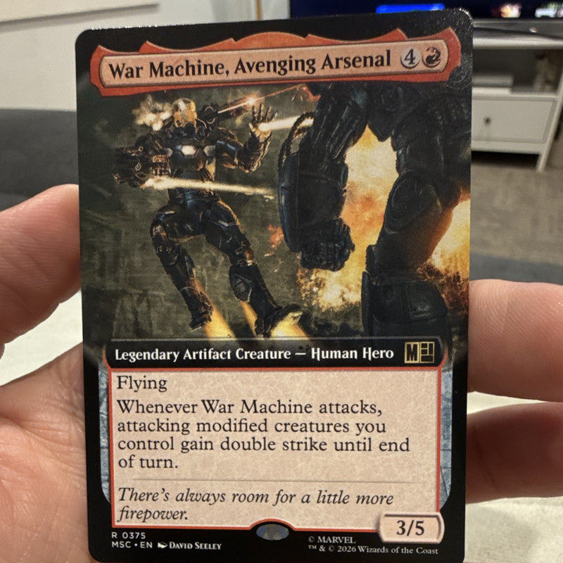 War Machine, Avenging Arsenal Rare Marvel Legendary Artifact Creature Red R03750